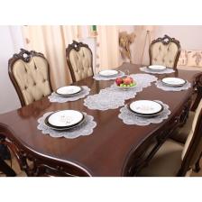 Tropik Home Amerikan Servis 12 Kişilik Supla ve Runner Set Gri Renk 13 Parça Set Masa ve Sunum Takımı Tropikhome