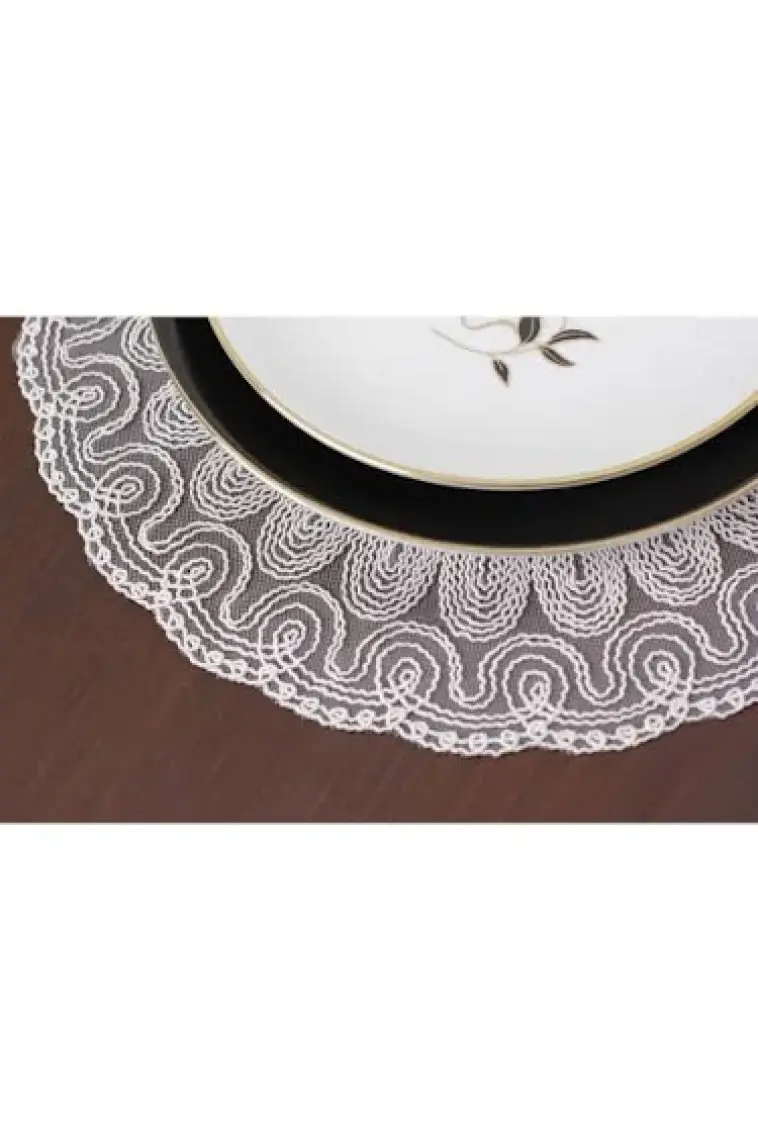 Tropik Home Amerikan Servis 12 Kişilik Venezia Beyaz Supla ve Runner Set 13 Parça Set Sunum Takımı Tropikhome