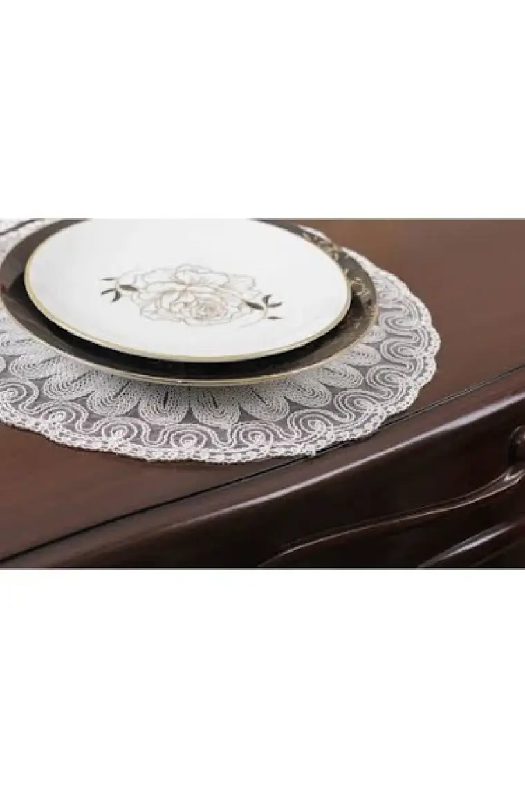 Tropik Home Amerikan Servis 12 Kişilik Venezia Beyaz Supla ve Runner Set 13 Parça Set Sunum Takımı Tropikhome