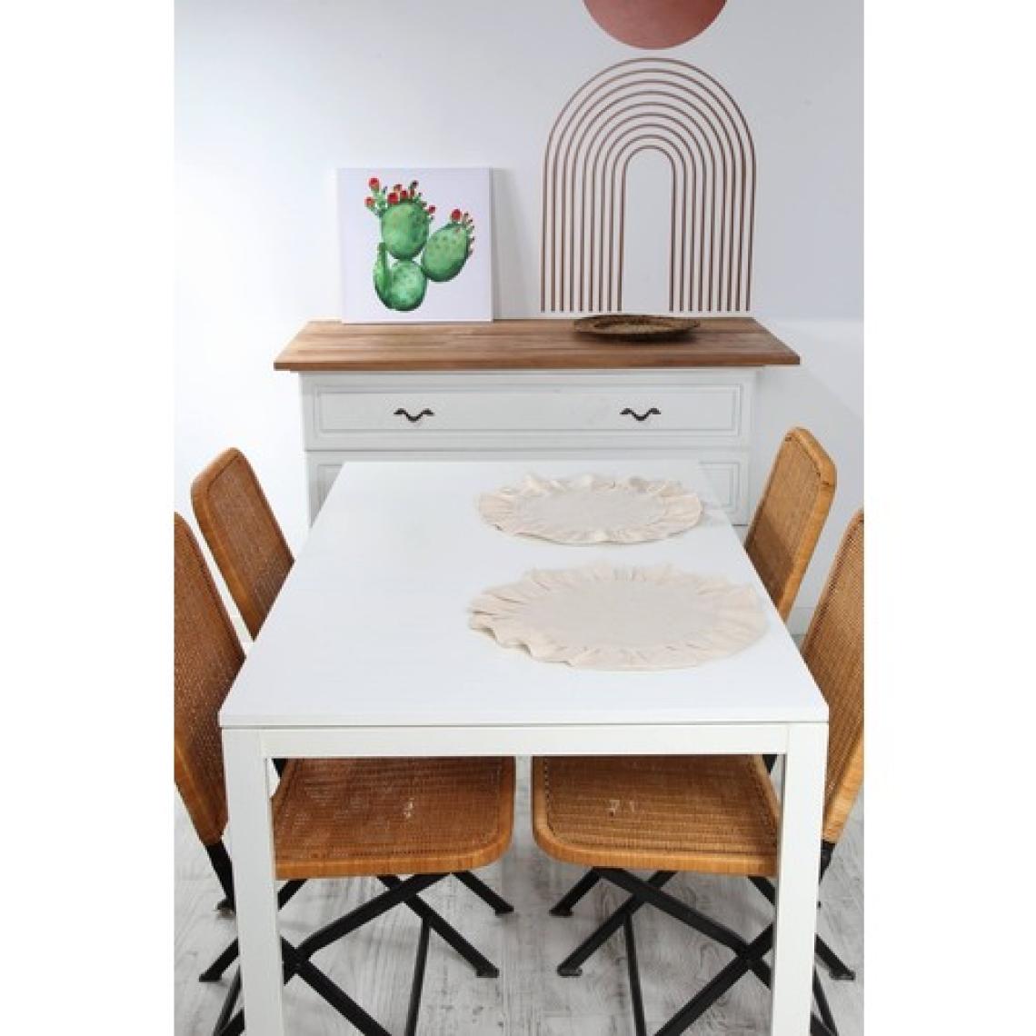 Bedinn Naturel Amerikan Servisi Yuvarlak 2'li Vintage 40 cm