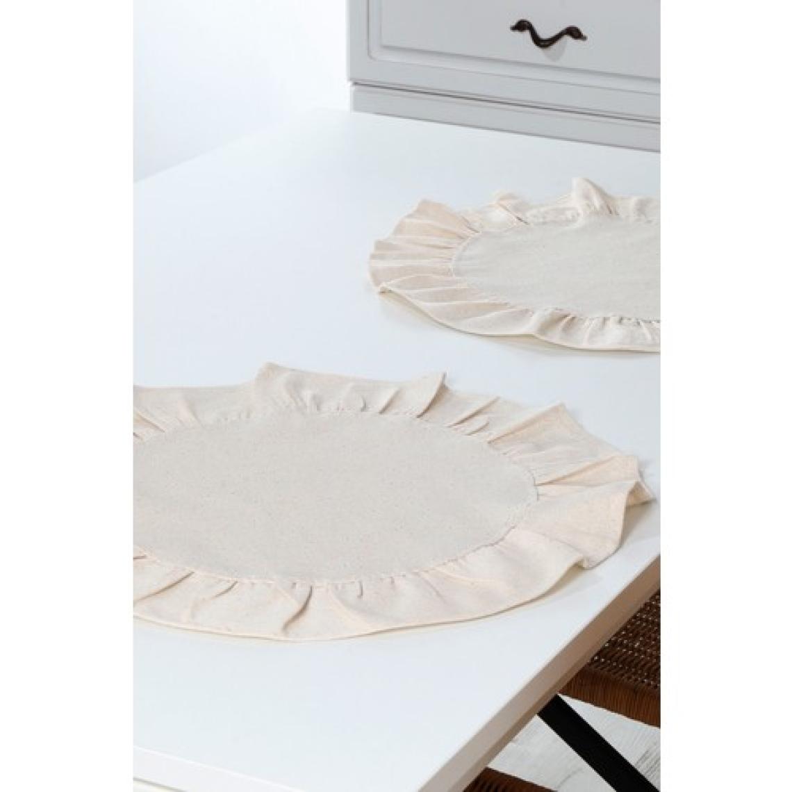 Bedinn Naturel Amerikan Servisi Yuvarlak 2'li Vintage 40 cm