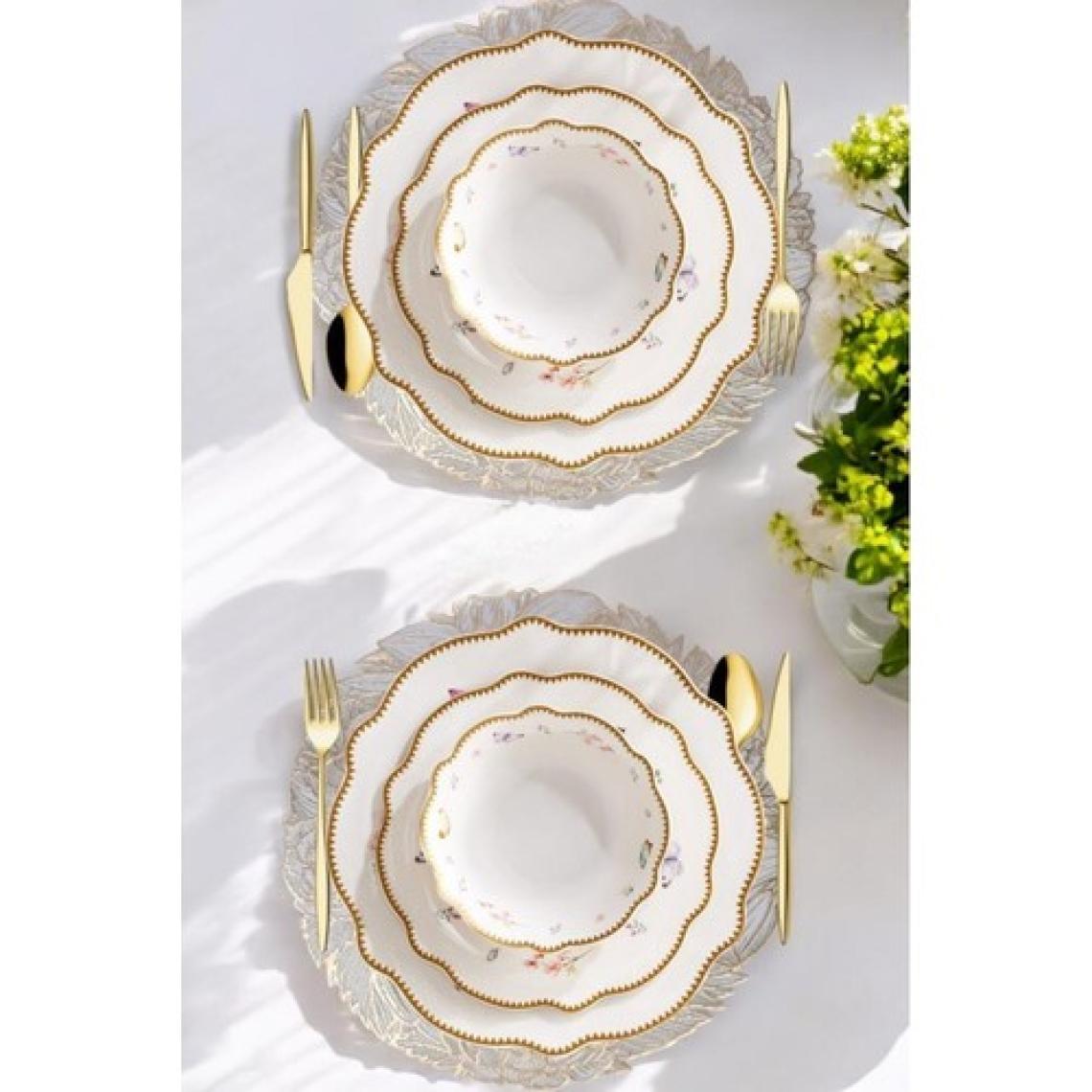 Digithome Acar 6’lı Amerikan Servisi Supla Yuvarlak Gold 38 cm – ACR-283 C320.033