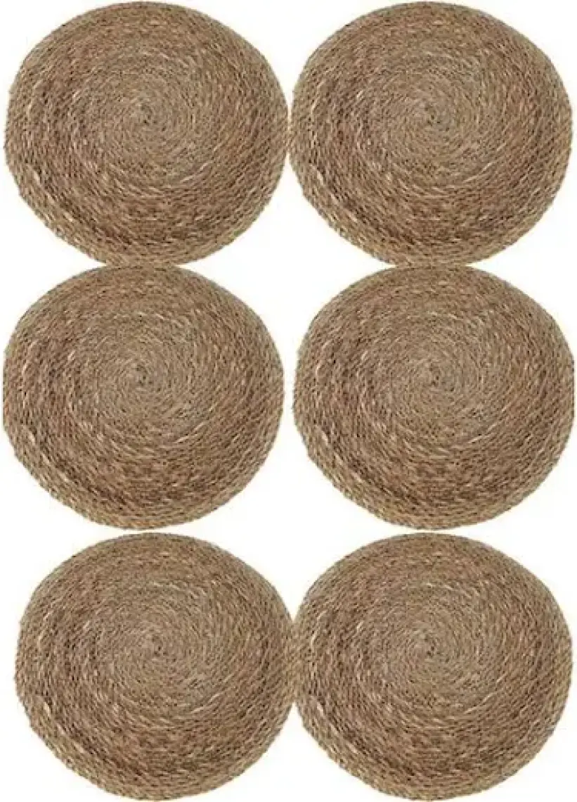 Balsa Hasır Örme Bambu El Yapımı 35 x 35 cm Amerikan Servis & Supla