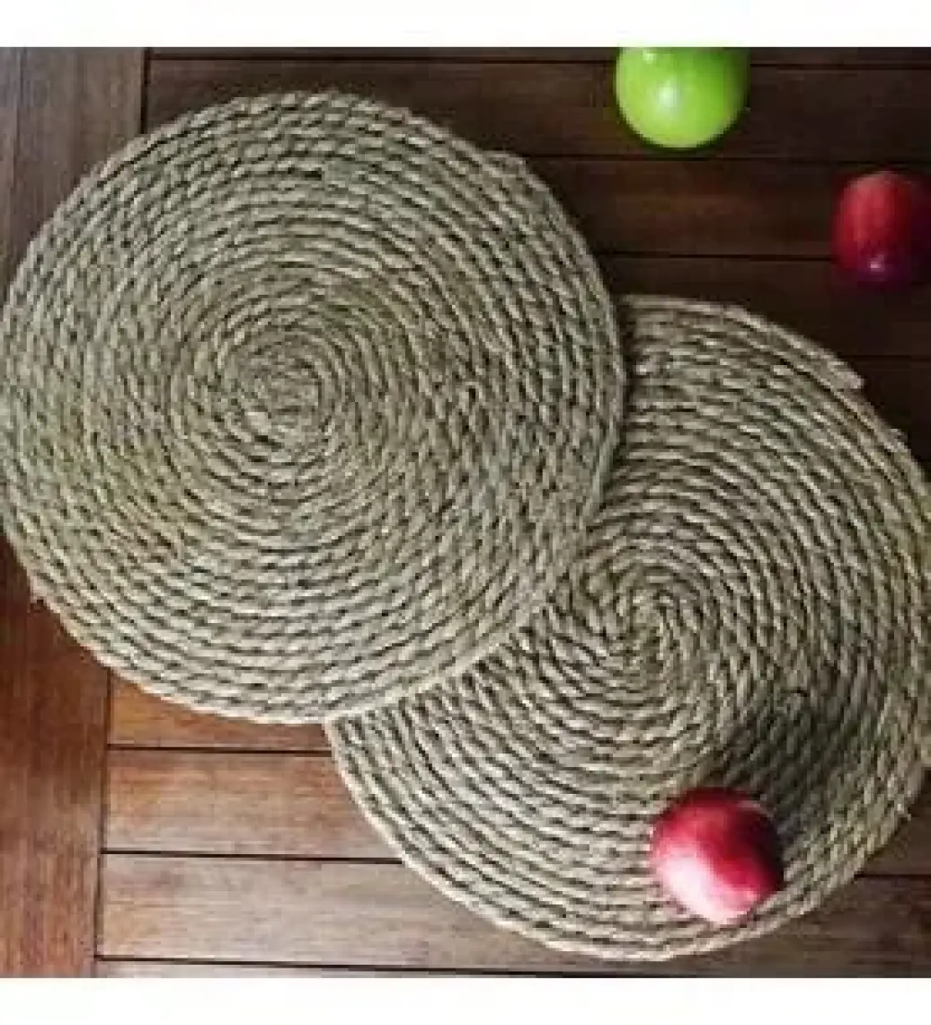 Balsa Hasır Örme Bambu El Yapımı 35 x 35 cm Amerikan Servis & Supla