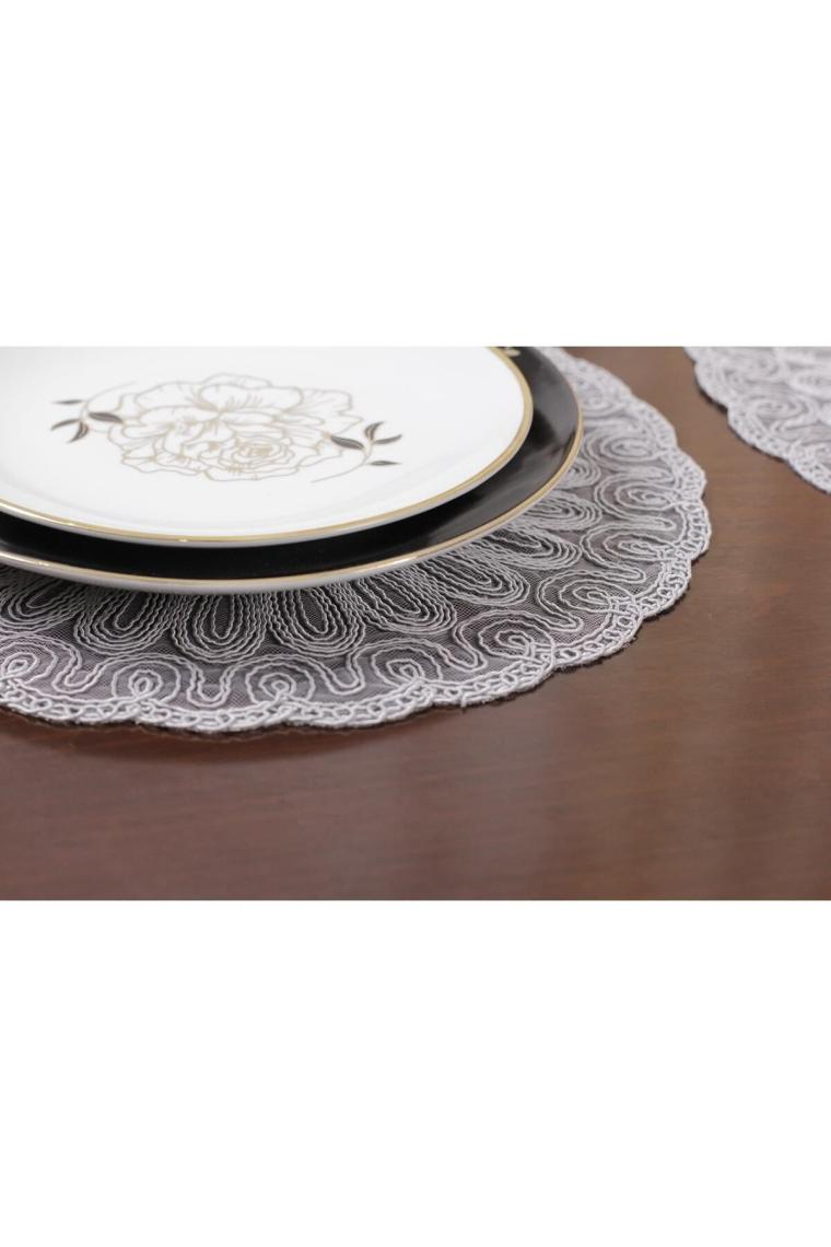 Tropik Home Amerikan Servis 12 Kişilik Venezia Gri Supla ve Runner Set 13 Parça Set Sunum Takımı Tropikhome