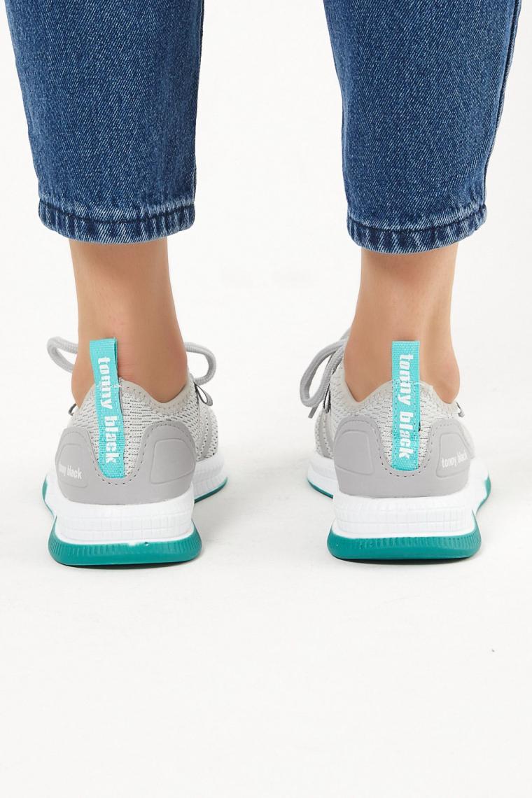 Unisex Gri Yeşil Spor Ayakkabı Tbqnt