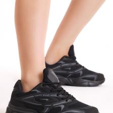 Unisex Siyah Faylon Taban Spor Ayakkabı Tbb013