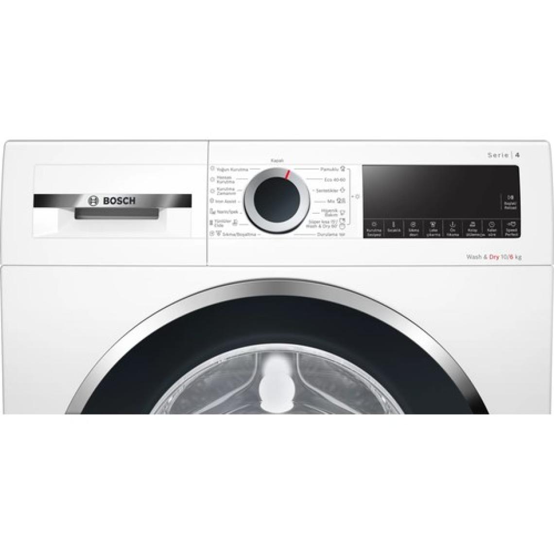 Bosch WNA254X1TR 1400 Devir 10 kg Yıkama / 6 kg Kurutmalı Çamaşır Makinesi