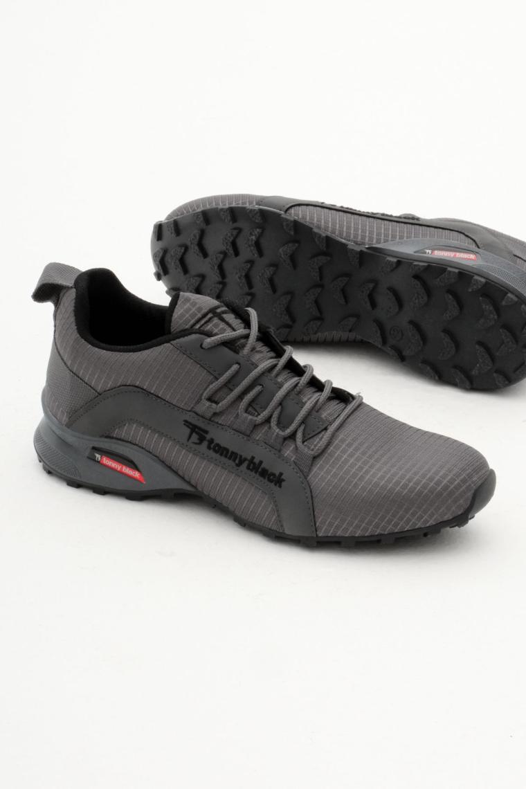 Erkek Füme Rahat Kalıp Termo Taban Bağcıklı Sneaker