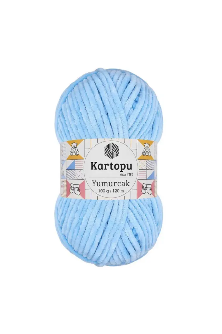 Kartopu Yumurcak K540 5 Adet Kadife Ip Bebe Mavi