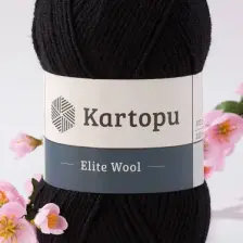 Kartopu Yün İplik Elite Wool Siyah