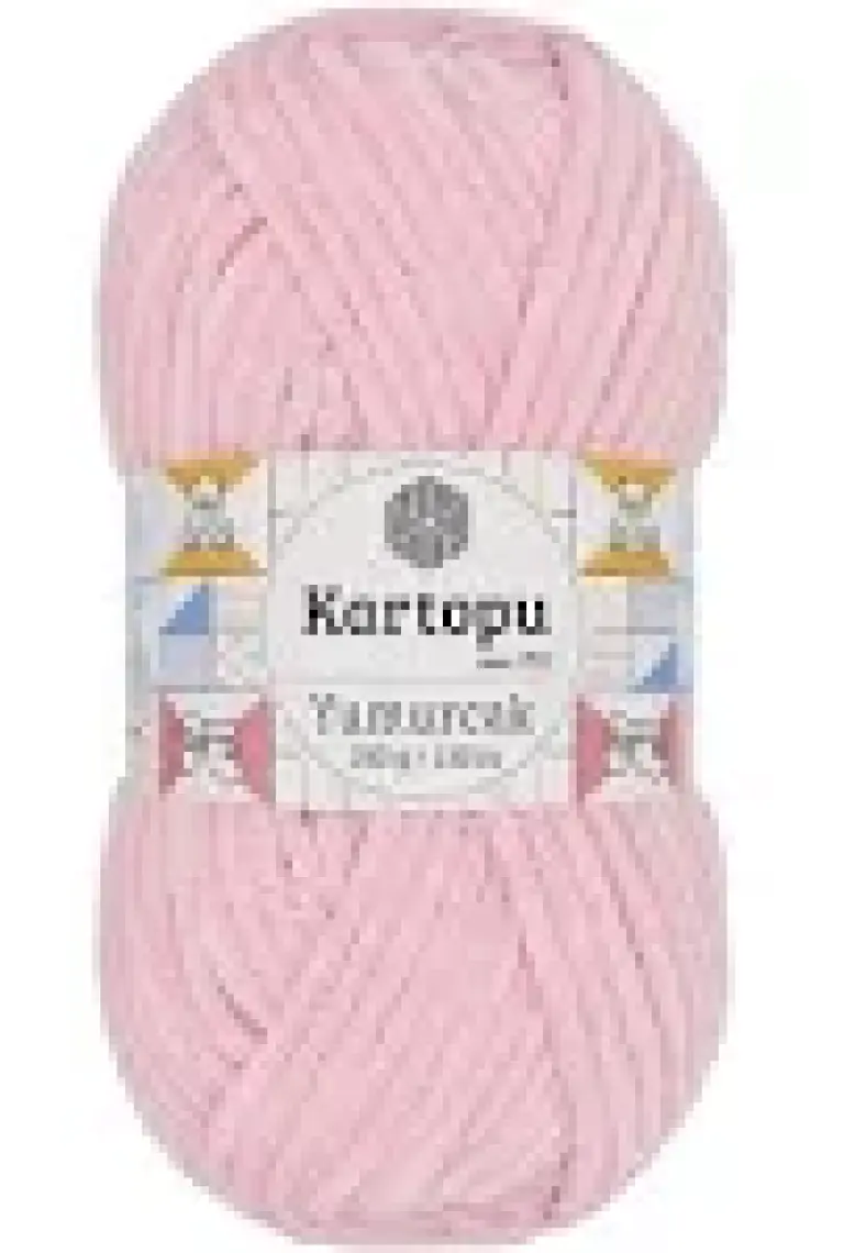 Kartopu Yumurcak K768 Açık Pembe Kadife El Örgü Ipliği