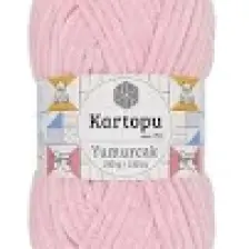 Kartopu Yumurcak K768 Açık Pembe Kadife El Örgü Ipliği