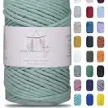 Makromecity Taranan Makrome Ipi 3mm Taranabilir Pamuk Makrome Ipi Makrame Ipi Çağla Yeşili
