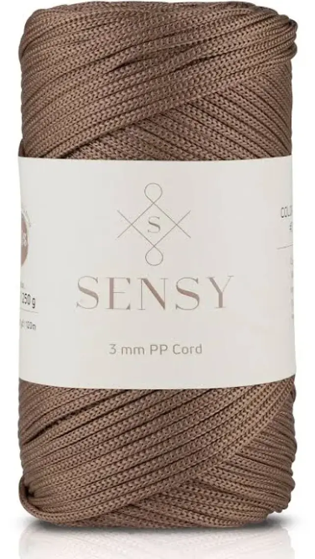 Sensy Polyester Makrome Ip 3 mm 250 Gram Makrome Ipi 120 Metre Supla Ip ve Çanta Ipliği