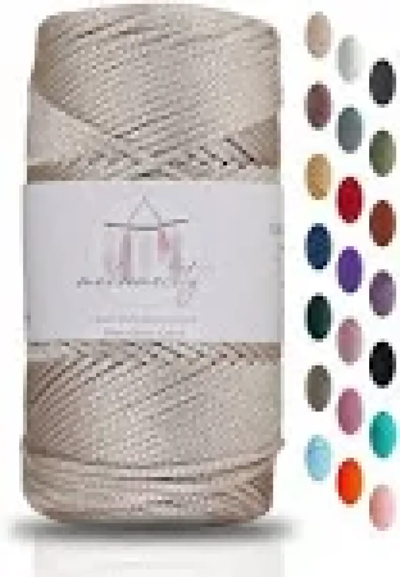 Makromecity Premium 100 Gr Polyester Makrome Ipi Sütlü Kahve 2mm - 120 M Supla Ip Ve Çanta Ipliği