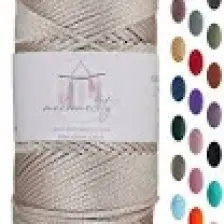 Makromecity Premium 100 Gr Polyester Makrome Ipi Sütlü Kahve 2mm - 120 M Supla Ip Ve Çanta Ipliği