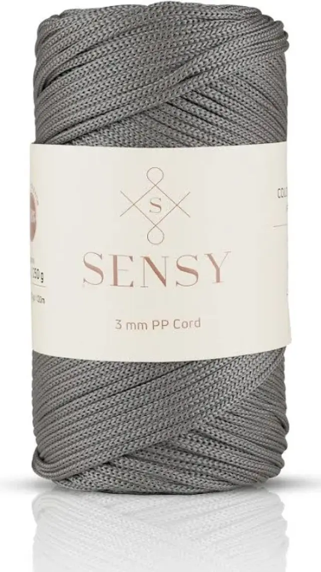 Sensy Polyester Makrome Ip 3 mm 250 Gram Makrome Ipi 120 Metre Supla Ip ve Çanta Ipliği