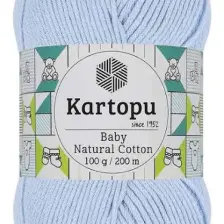Kartopu Baby Natural Cotton El Örgü İpi Renk Kodu:K544-Bebe Mavi