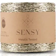 Sensy Premium 320 Metre Simli Metalik Ip Parlak Çanta, Rafya, Abiye, Supla Ipi Metalik Bükümlü Ip 250 Gram