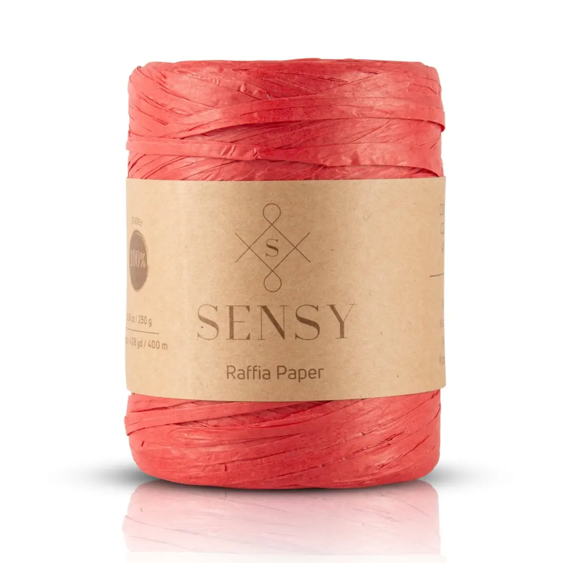 Sensy Premium 400 Metre Rafya Ip Çanta Ipi Raffia Ip Kağıt Ip Supla Ipi 250 Gram Rafya Ip
