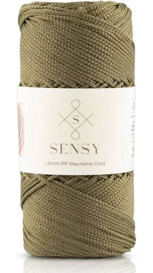 Sensy Premium 1,5 mm 100 gr Polyester Makrome Ipi 150 M Supla Ip ve Çanta Ipliği Makrame Ip