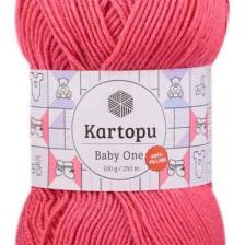 Kartopu Baby One El Örgü Ipi Renk KODU:K254 - Koyu Pembe