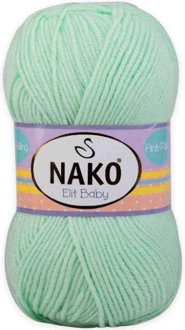 Nako Elit Baby Anti-Pilling El Örgü Ipi Ipliği Yünü Renk KODU:2587-NIL Yeşili