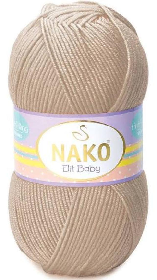 Nako Elit Baby Anti-Pilling El Örgü Ipi Ipliği Yünü Renk KODU:2587-NIL Yeşili