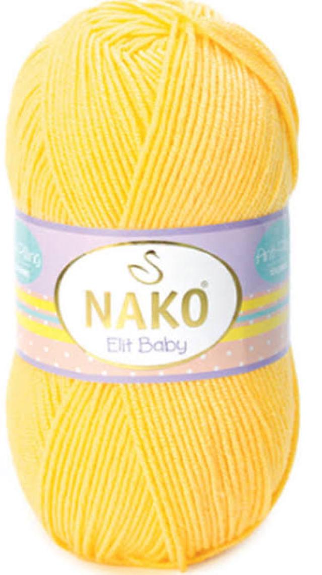 Nako Elit Baby Anti-Pilling El Örgü Ipi Ipliği Yünü Renk KODU:2587-NIL Yeşili