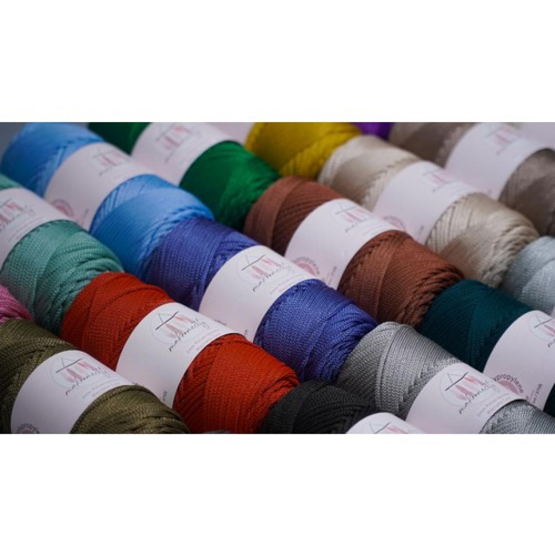 Premium 100 gr Polyester Makrome Ipi Gri 2mm - 120 M Supla Ip ve Çanta Ipliği