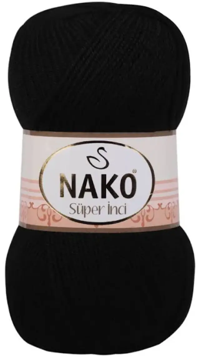 Nako Süper İnci 217 Siyah Örgü İpi