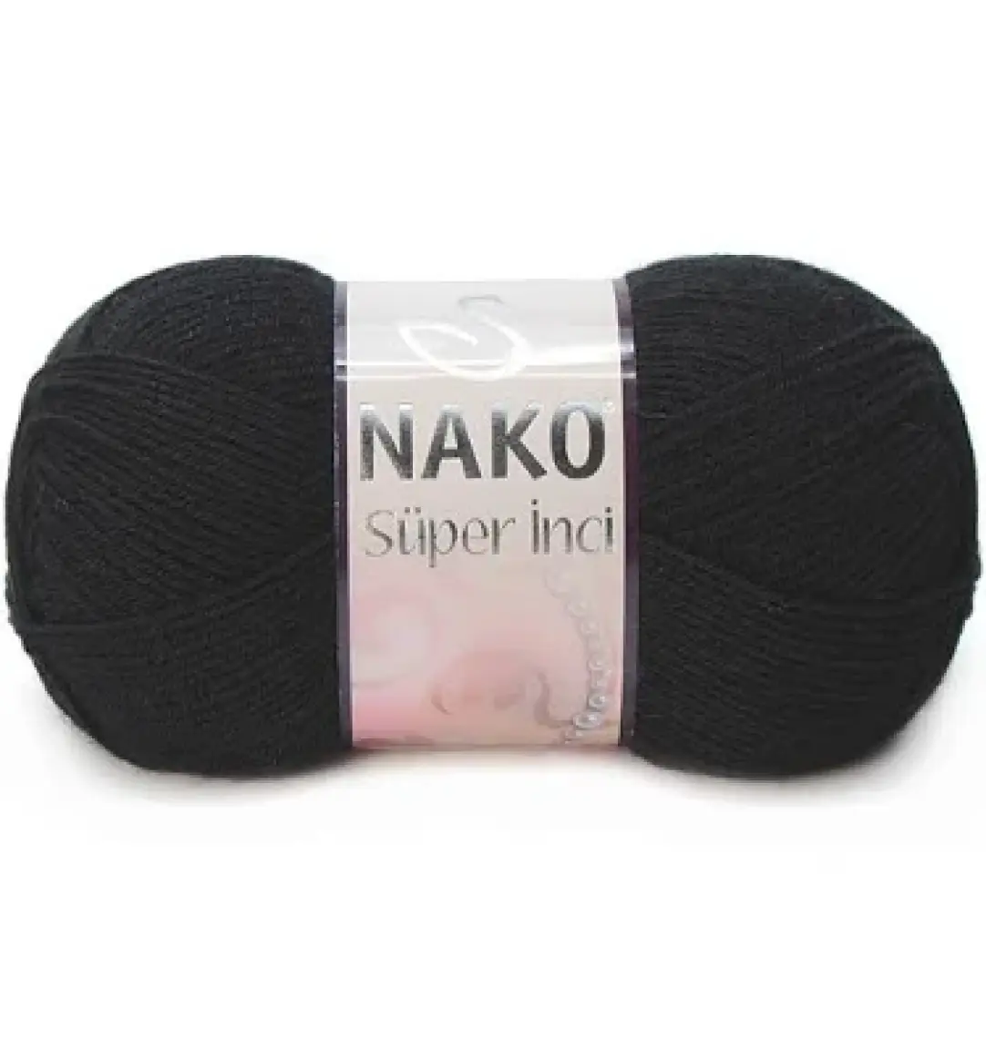 Nako Süper İnci 217 Siyah Örgü İpi