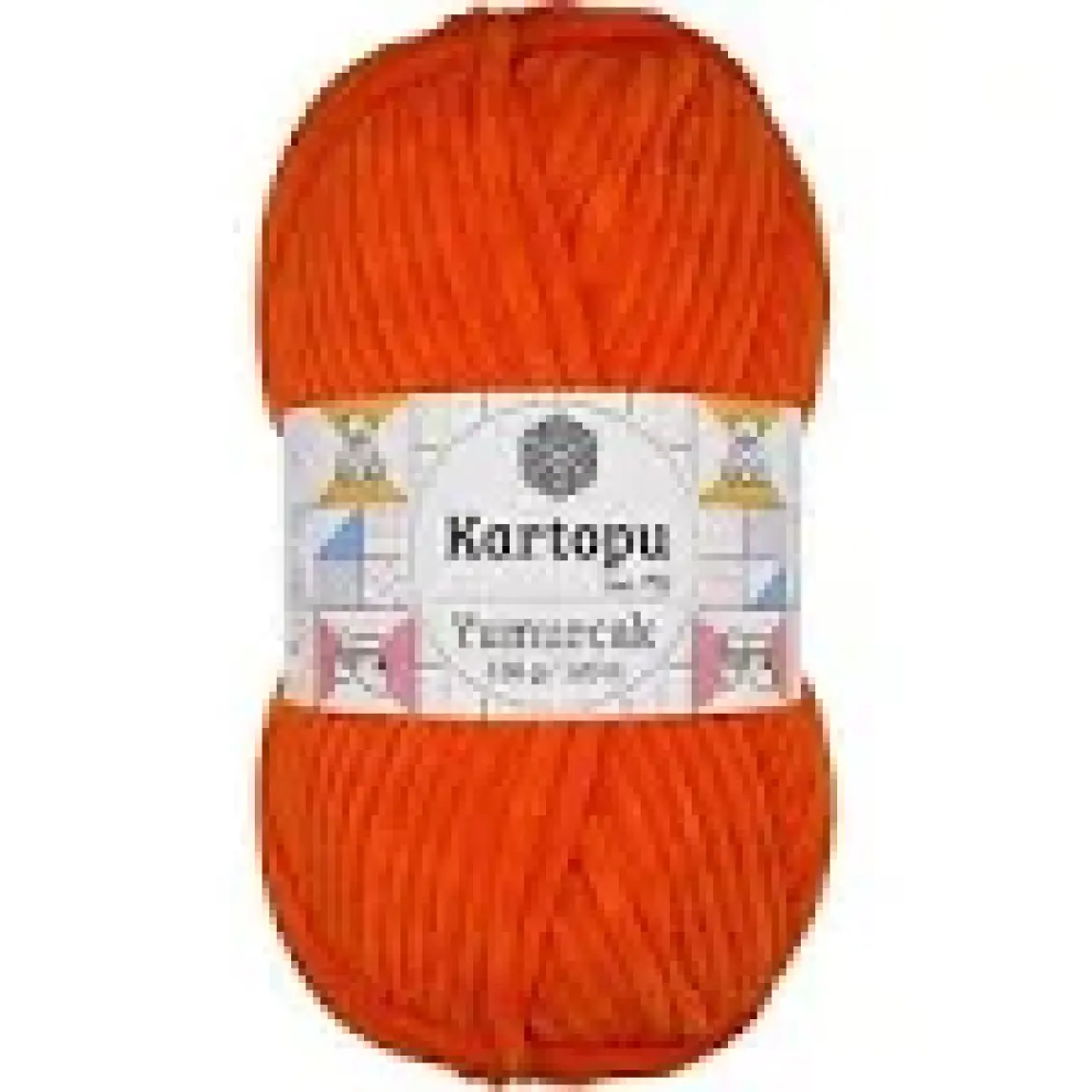 Kartopu Yumurcak K205 Turuncu Kadife El Örgü Ipliği