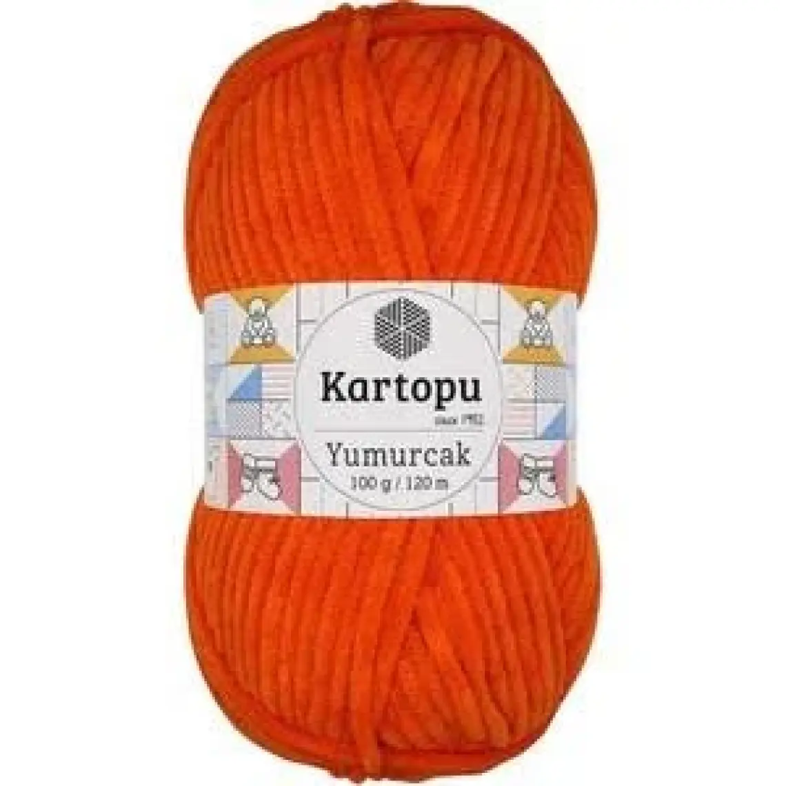 Kartopu Yumurcak K205 Turuncu Kadife El Örgü Ipliği