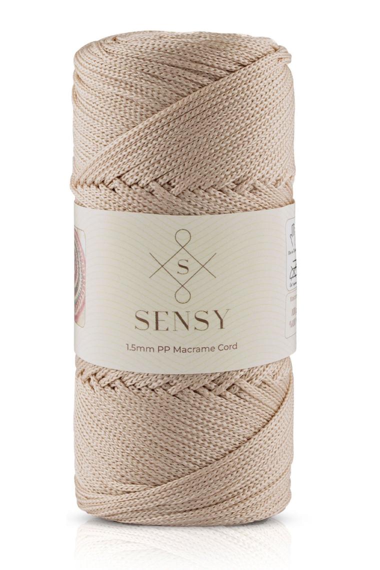 Sensy Premium 1,5 mm 100 gr Polyester Makrome Ipi 150 M Supla Ip ve Çanta Ipliği Makrame Ip