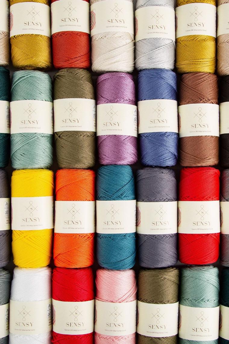 Sensy Premium 1,5 mm 100 gr Polyester Makrome Ipi 150 M Supla Ip ve Çanta Ipliği Makrame Ip