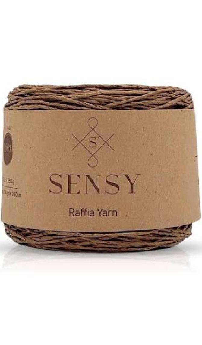 Sensy Premium 250 Gram Doğal Kağıt İp, Hasır Kağıt İplik, Rafya, Çanta, Supla, Şapka İpi, 250 Metre