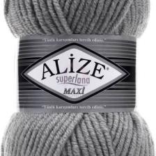 Alize Superlana Maxi El Örgü Ipi Renk Kodu:87-Kömür Grisi