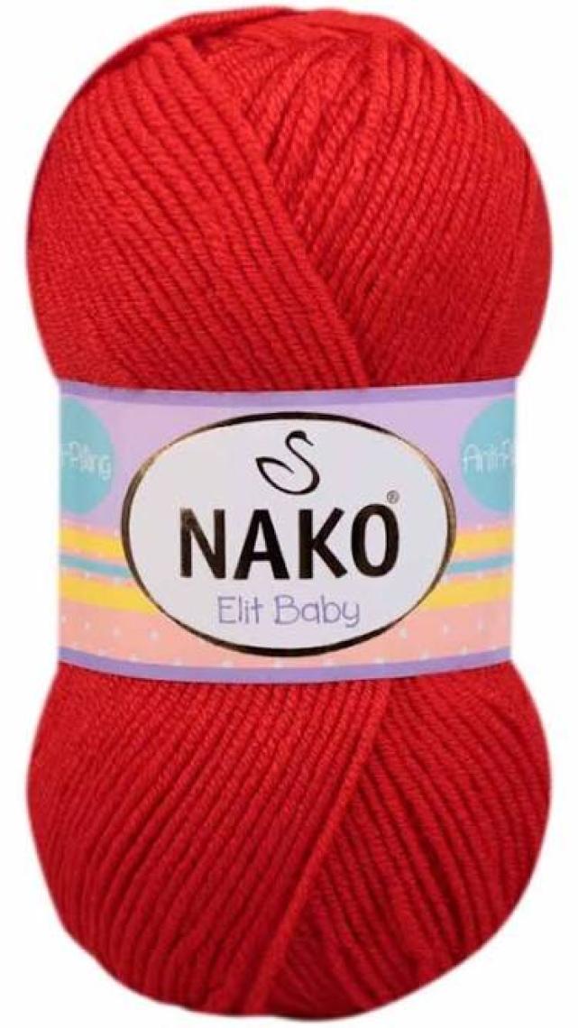 HDYME Nako Elit Baby El Örgü İpi  | Alev Kırmızı 207