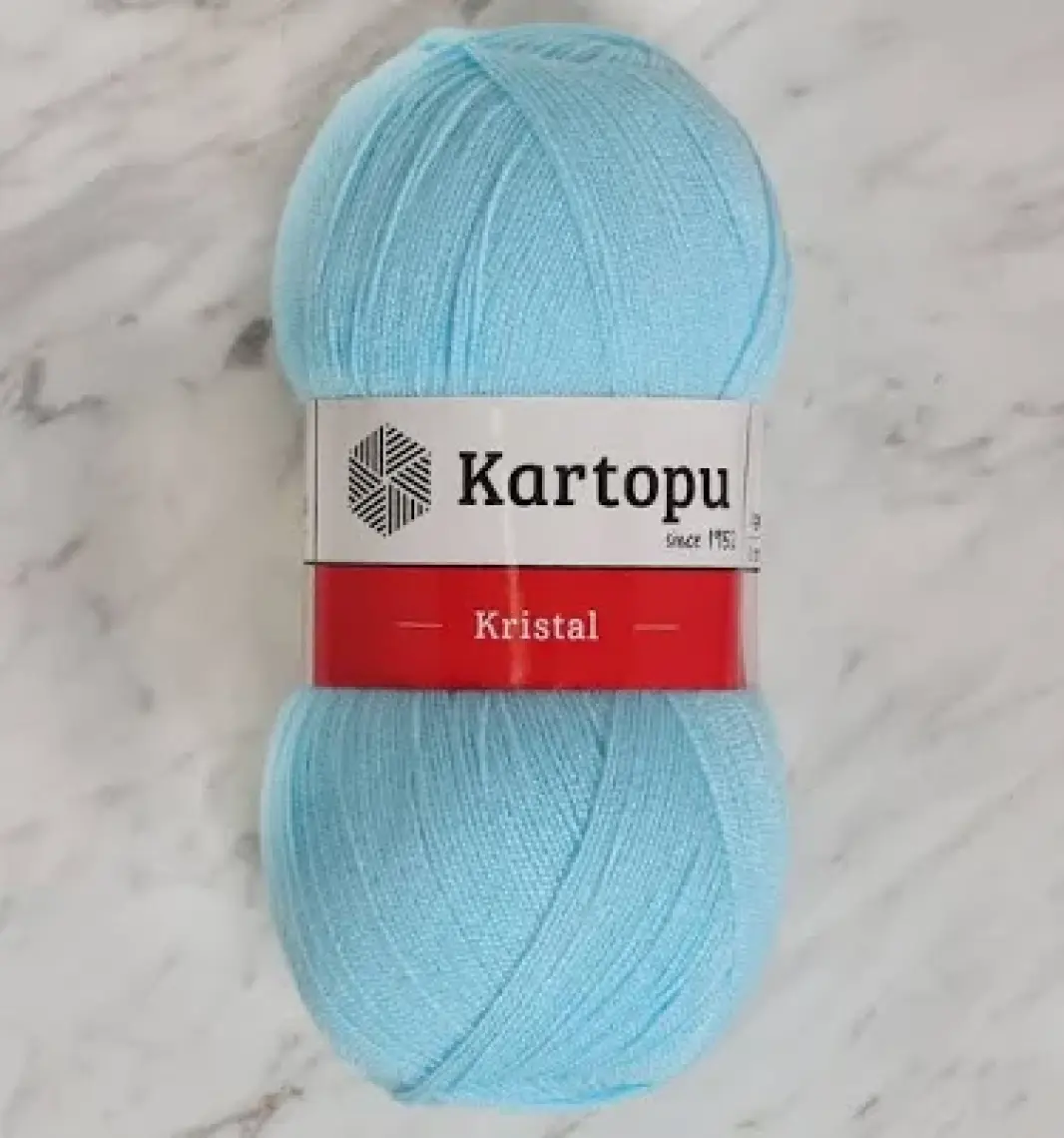 Kartopu Kristal El Örgü Ipi Renk KODU:K1552 - Açık Mavi