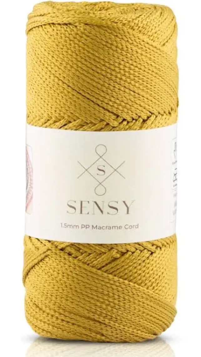 Sensy Premium 1,5 mm 100 gr Polyester Makrome Ipi 150 M Supla Ip ve Çanta Ipliği Makrame Ip