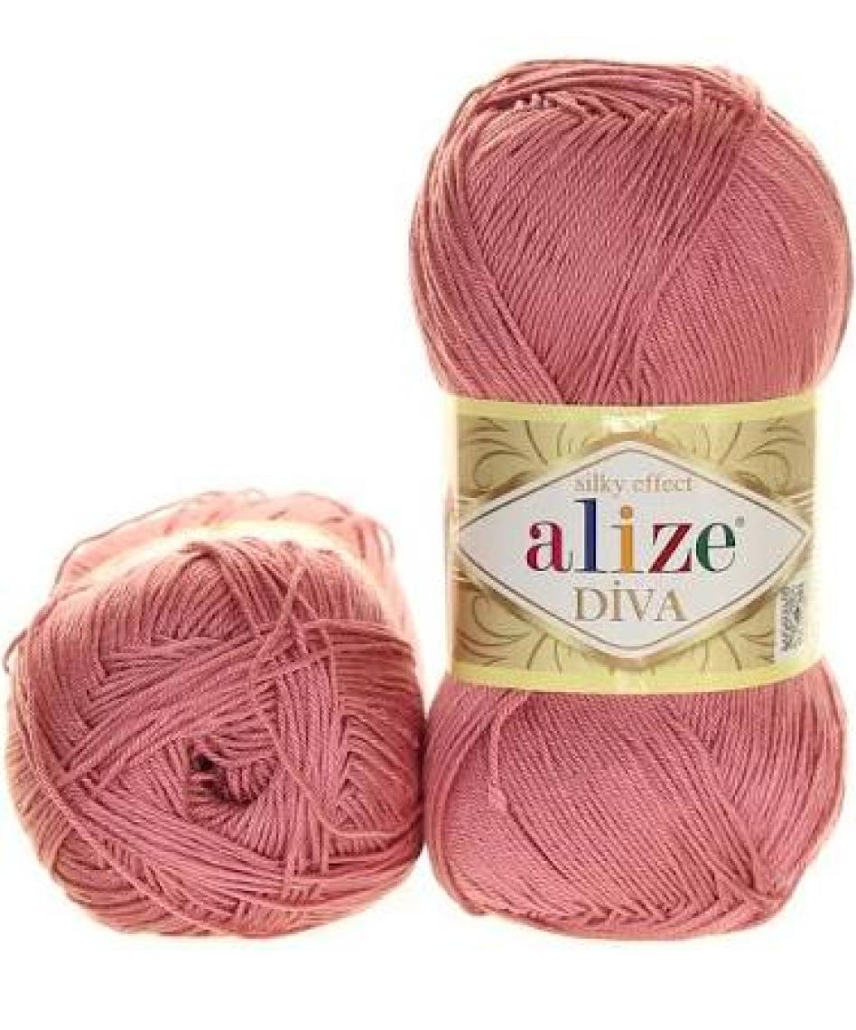 Alize Diva El Örgü İpi 100 g Gül 354