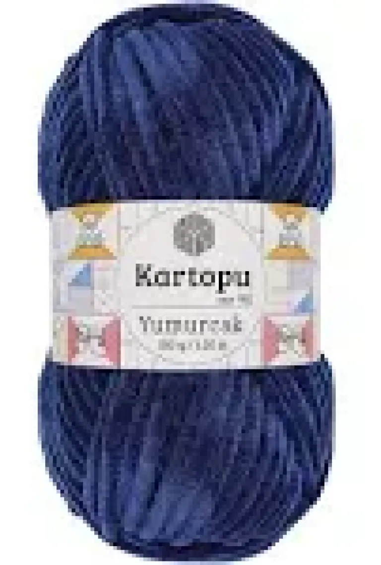 Kartopu Yumurcak K635 Lacivert Kadife El Örgü Ipliği