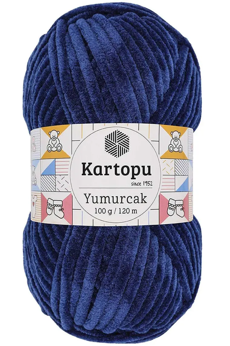 Kartopu Yumurcak K635 Lacivert Kadife El Örgü Ipliği