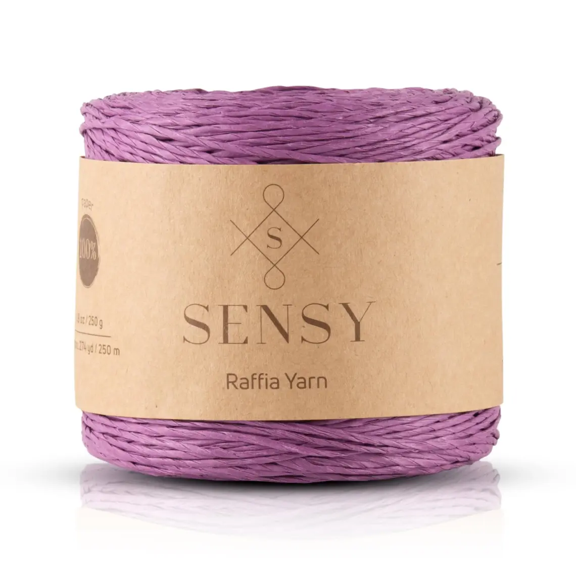 Sensy Premium 250 Gram Doğal Kağıt İp, Hasır Kağıt İplik, Rafya,Çanta,Supla,Şapka İpi, 250 Metre