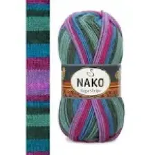 Nako Vega Stripe El Örgü Ipi Renk KODU:82408