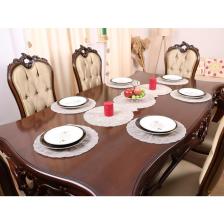 Amerikan Servis 8 Kişilik Valeria Bej Supla Ve Runner Set 9 Parça Sunum Takımı