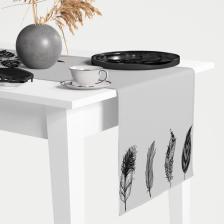 Amerikan Servis Dijital Baskılı Tüy Desen Renkli Masa Sunum Runner 40x145