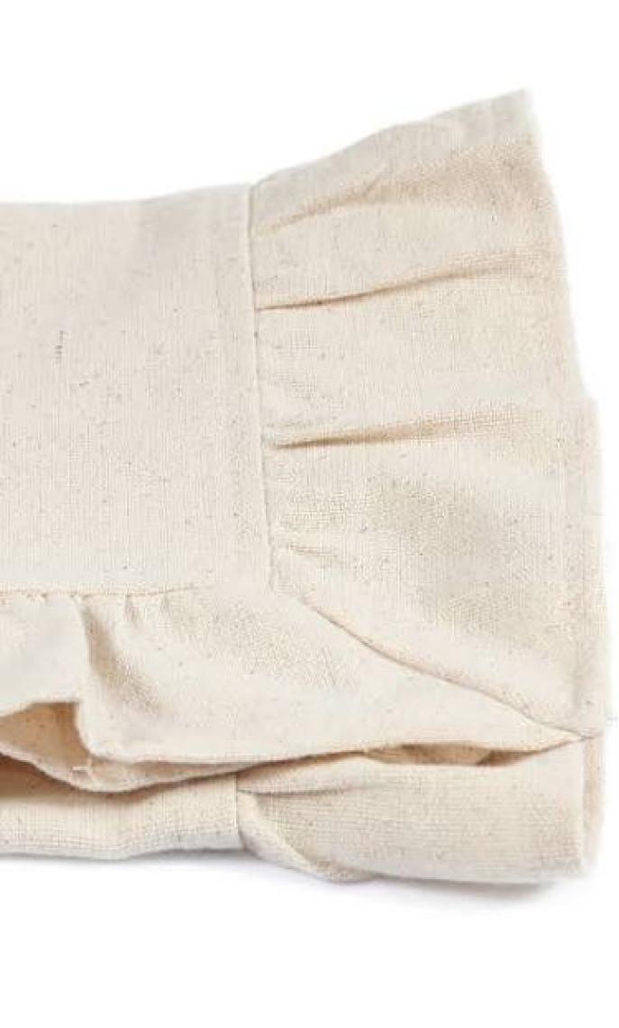 Cotton Maison Naturel Fırfırlı Runner Vintage